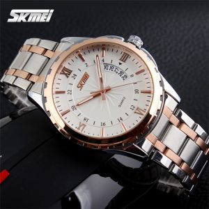 Skmei 9069 Men's Quartz Watch Rose Gold - Image 4