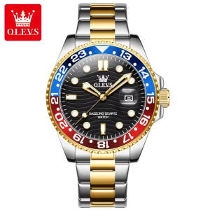 OLEVS 3610 OEM Custom Luxury Watch Silver Gold Black - Image 1