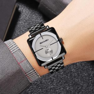 SKMEI 2413 Men’s Top Brand Quartz Watch Light Black - Image 3