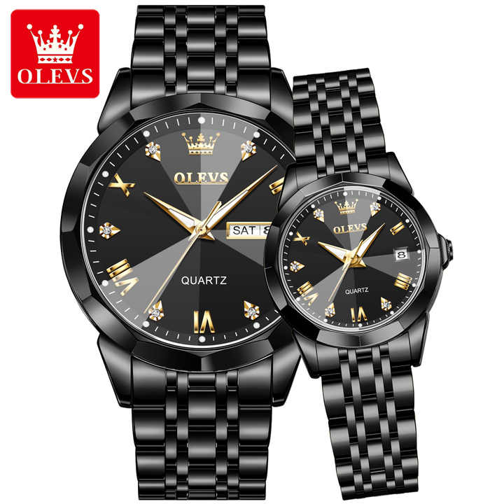 OLEVS 9931 Men and Women Wristwatch Full Black