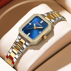 CURREN New Ladies Watch 9102 Classic Luxury Stainless Steel Bracelet Diamond Silver Gold Blue. - Image 3