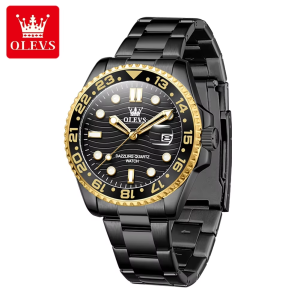 OLEVS 3610 OEM Custom Luxury Watch Gold Black - Image 2