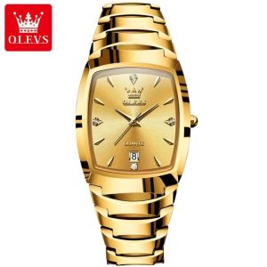 OLEVS 7006 Original Quartz Wristwatch Waterproof for Ladies Full Gold. - Image 4