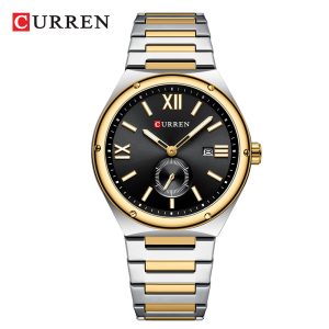 CURREN 8471 Fashion Casual Wrist Watch Silver Gold Black. - Image 1