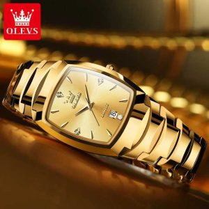 OLEVS 7006 Original Quartz Wristwatch Waterproof for Ladies Full Gold. - Image 2