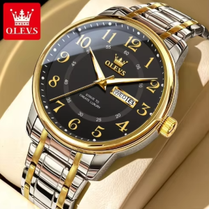 OLEVS 2891 OEM logo Watch Luxury Stainless Steel Waterproof Silver Gold Black. - Image 2