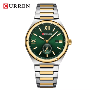 CURREN 8471 Fashion Casual Wrist Watch Silver Gold Green. - Image 4