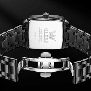 OLEVS 2969 Waterproof Chronometer Date Display Business Hand Watch Full Black. - Image 3