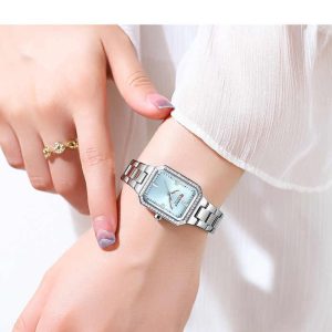 CURREN New Ladies Watch 9102 Classic Luxury Stainless Steel Bracelet Diamond Silver Blue. - Image 3