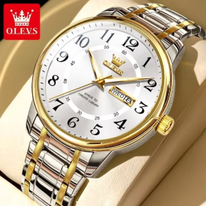 OLEVS 2891 OEM logo Watch Luxury Stainless Steel Waterproof Silver Gold White. - Image 4