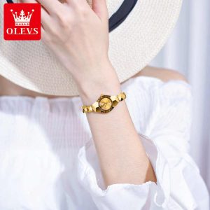 OLEVS 7007 Latest Wrist Watch Gold - Image 3