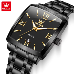 OLEVS 2969 Waterproof Chronometer Date Display Business Hand Watch Full Black. - Image 4