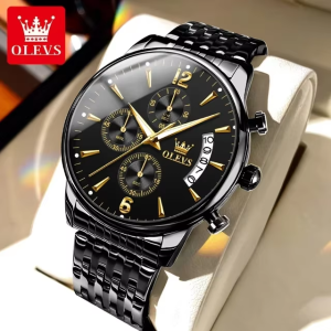 Olevs 2867 Watch For Male Stainless Steel Waterproof Black. - Image 3