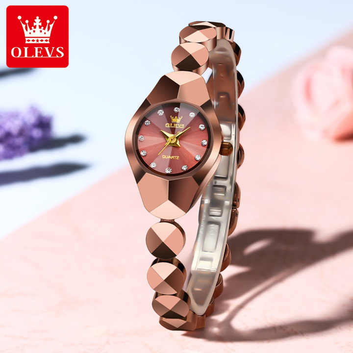 OLEVS 7007 Latest Wrist Watch Gold Rose