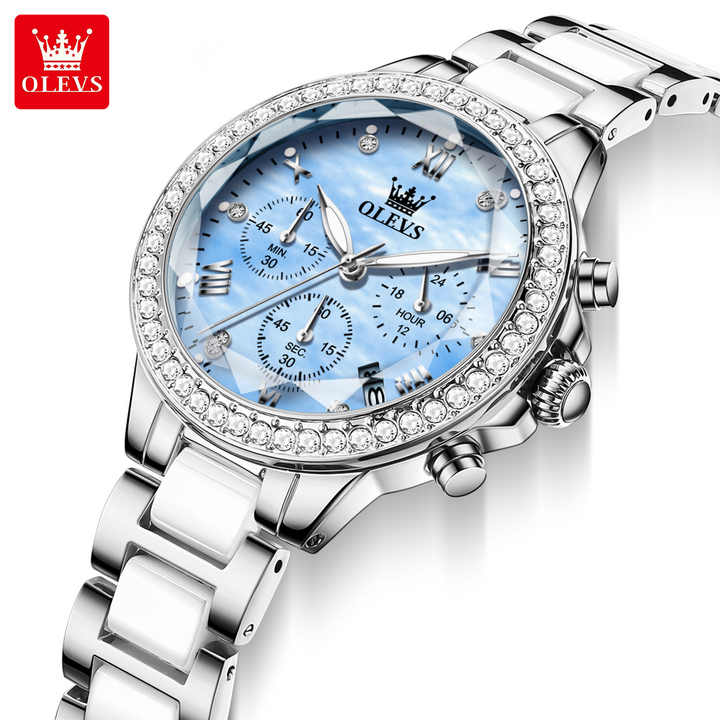 OLEVS 9999 Elegant Diamond Women's Watch Sky.