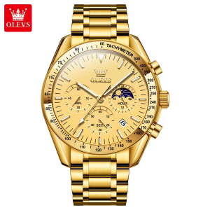 OLEVS 3618 Multifunctional Chronograph Watch Full Gold. - Image 3
