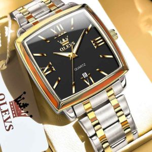 OLEVS 2969 Waterproof Chronometer Date Display Business Hand Watch Silver Gold Black. - Image 3