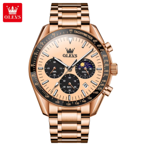 OLEVS 3618 Multifunctional Chronograph Watch Yellow. - Image 4