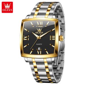 OLEVS 2969 Waterproof Chronometer Date Display Business Hand Watch Silver Gold Black. - Image 4