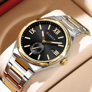 CURREN 8471 Fashion Casual Wrist Watch Silver Gold Black. - Image 2