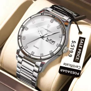 POEDAGAR 878 Men Watch Silver White.
