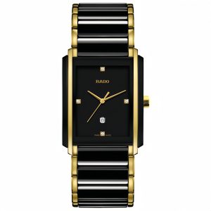 RADO Ciramic Watch Integral Quartz Black Dial.