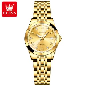 OLEVS 9931 luxury Women Stainless Steel Watch Full Gold.