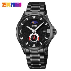 Skmei 9326 (Swimming) 30ATM Stainless Steel Watch Black.