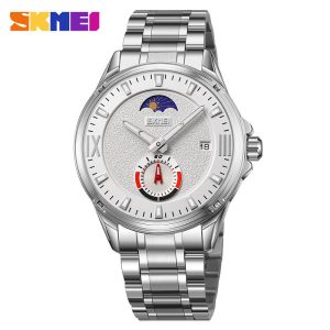 Skmei 9326 (Swimming) 30ATM Stainless Steel Watch Silver White.